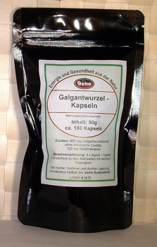 Galgantwurzel - Kapseln 90g ca.180 Kapseln a´500mg - OVP #5357